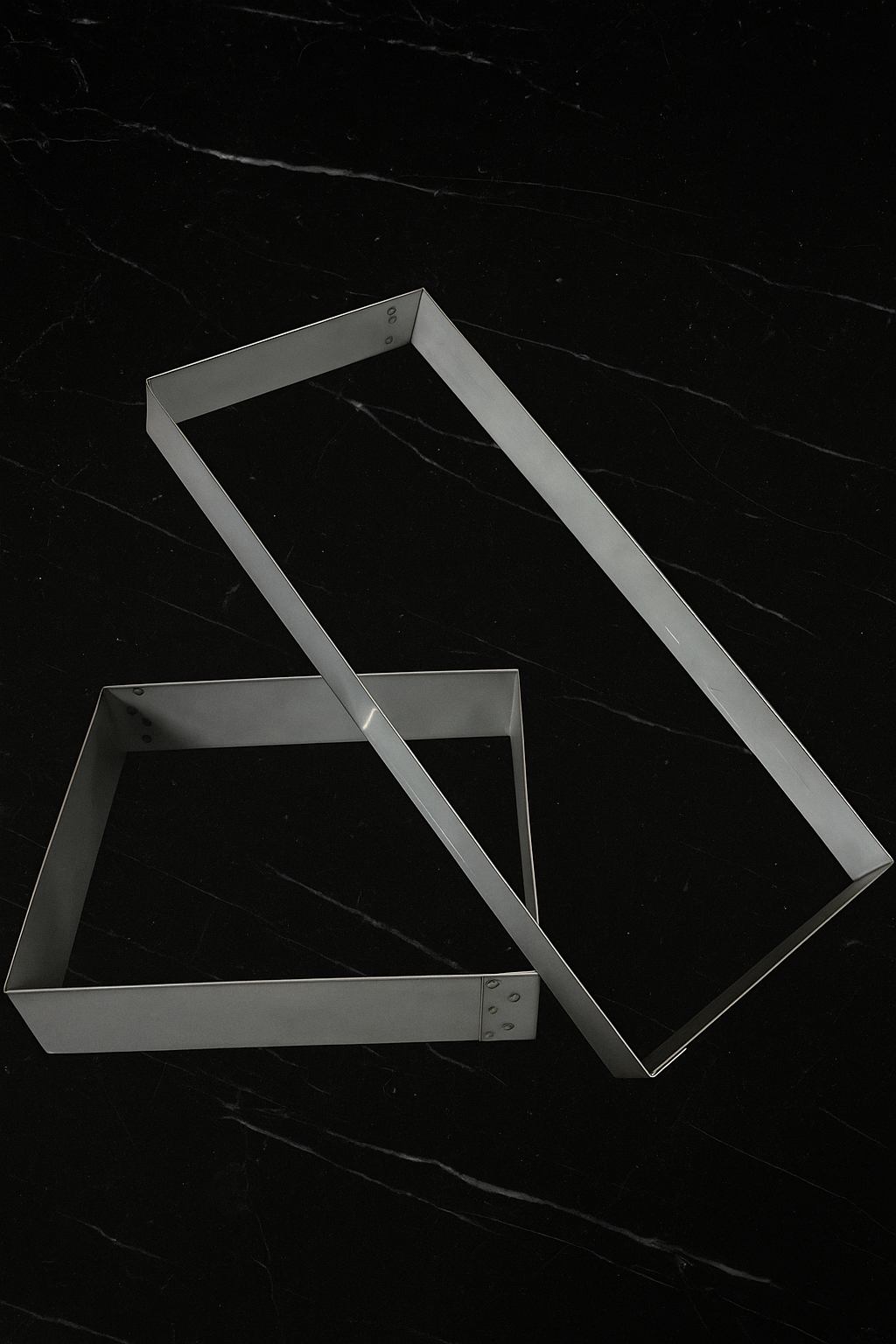 Rand rechthoek RVS 59,5-39,5 cm. 20 stuks