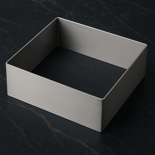 Rand Vierkant RVS 16-16 cm x 5 cm (h).